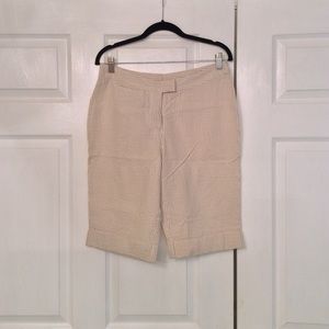 Seersucker Bermuda shorts